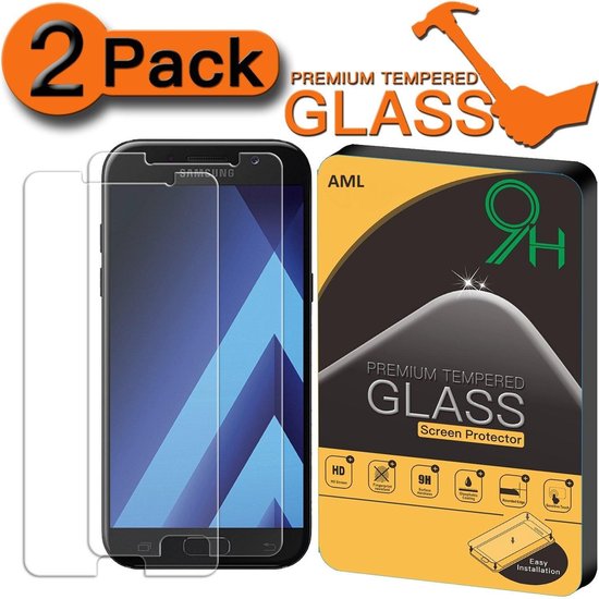 2 Stuks Pack Screen protector Anti barst Tempered glass Samsung Galaxy A5 2017