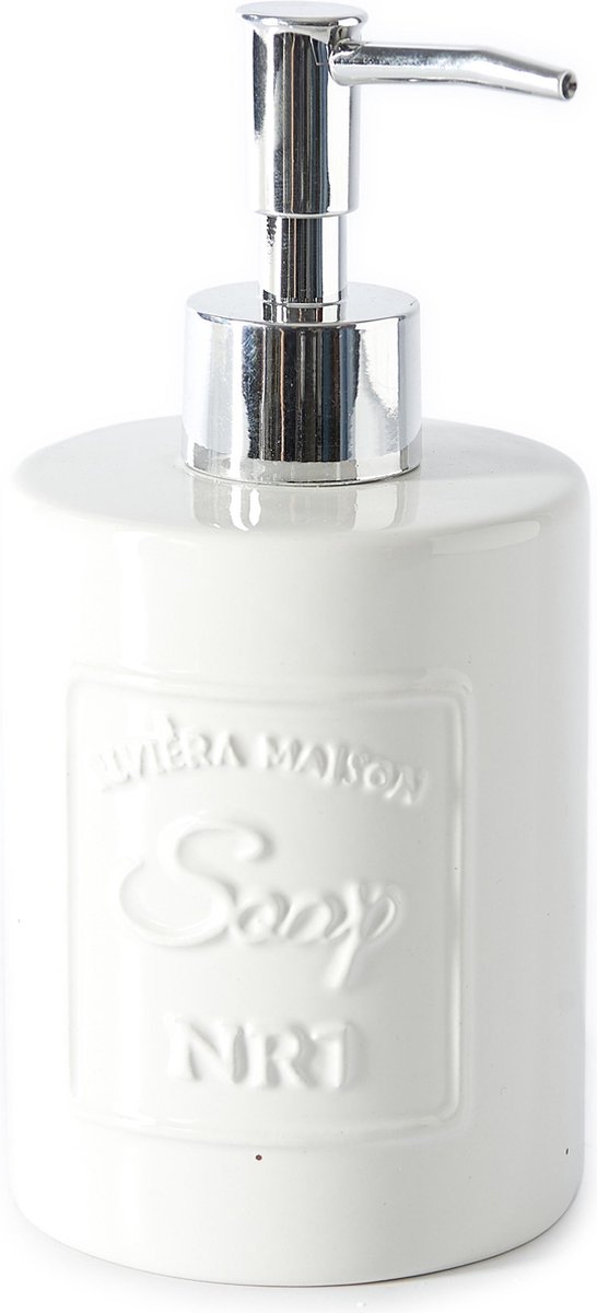 Verleiden haspel Kostuum Riviera Maison - Premium Soap Dispenser blanco - Handzeepdispenser -  Porselein | bol.com