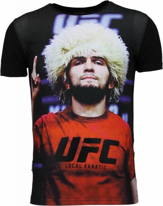 Local Fanatic UFC Campion - T-shirt Khabib Nurmagomedov - Noir UFC Campion - T-shirt Khabib Nurmagomedov - T-shirt Homme Noir Taille XXL