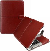 PU Lederen Skin Sleeve Geschikt Voor Apple Macbook Air 13 13.3 Inch 2010/2017 A1369/A1466 - Laptop Cover Hoes Soft Case - Bescherming Stand Protector - Bruin
