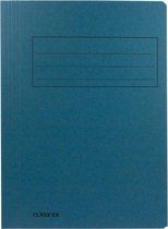 125x Class'ex dossiermap, 3 kleppen 23,7x34,7cm (voor folio), blauw