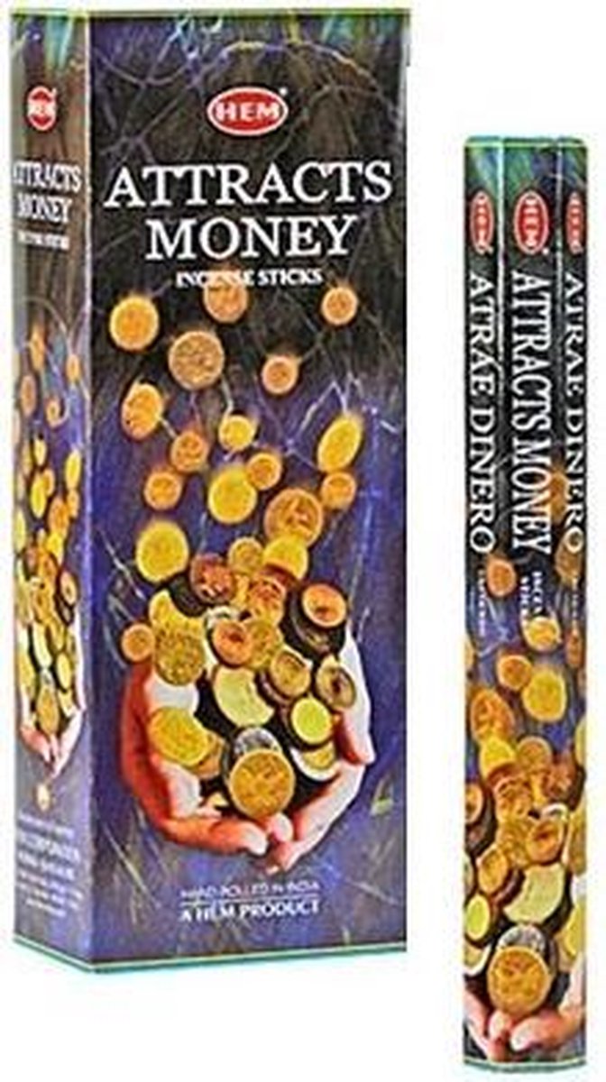 HEM Attracts Money Incense Sticks (20x) Wierookstokjes Multicolor