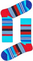 Happy Socks Multi Stripe Sokken Blauw/Rood, Maat 36/40
