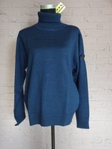 HKM Pullover [ pully ]  met rolkraag, Maat L  Blauw, Nr. 960.