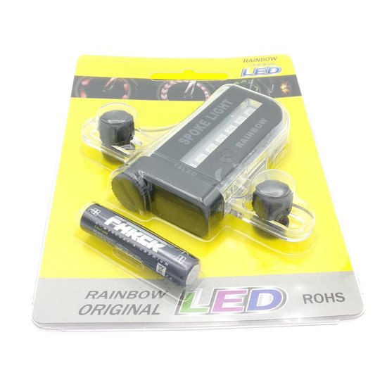 2 Lumières De Vélo à Rayons LED Bleues - Étanches 14 LED - Pack De 2