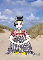 Poster Zeeuws meisje - strand - Domburg - B2 poster