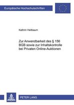 Zur Anwendbarkeit Des 156 Bgb Sowie Zur Inhaltskontrolle Bei Privaten Online-Auktionen