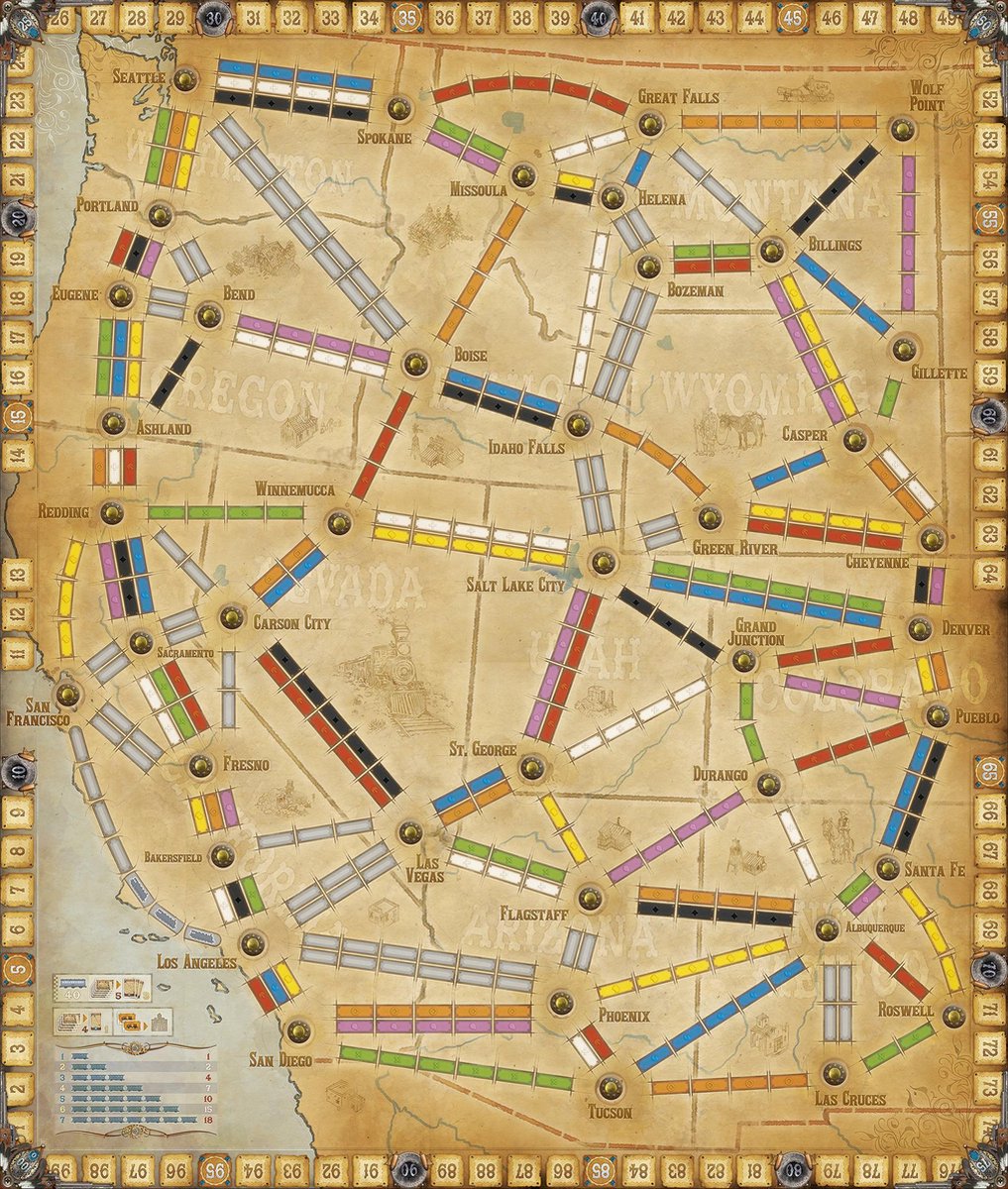Ticket to Ride France & Old West Uitbreiding Bordspel Games