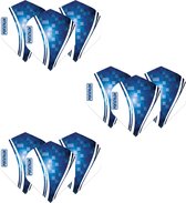 Pentathlon Wave - sterke flights - Blauw - Dragon darts - 3 Sets (9 stuks) - darts flights