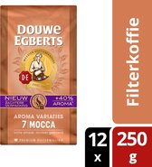 Douwe Egberts Mocca koffie snelfiltermaling - 12 x 250 gram