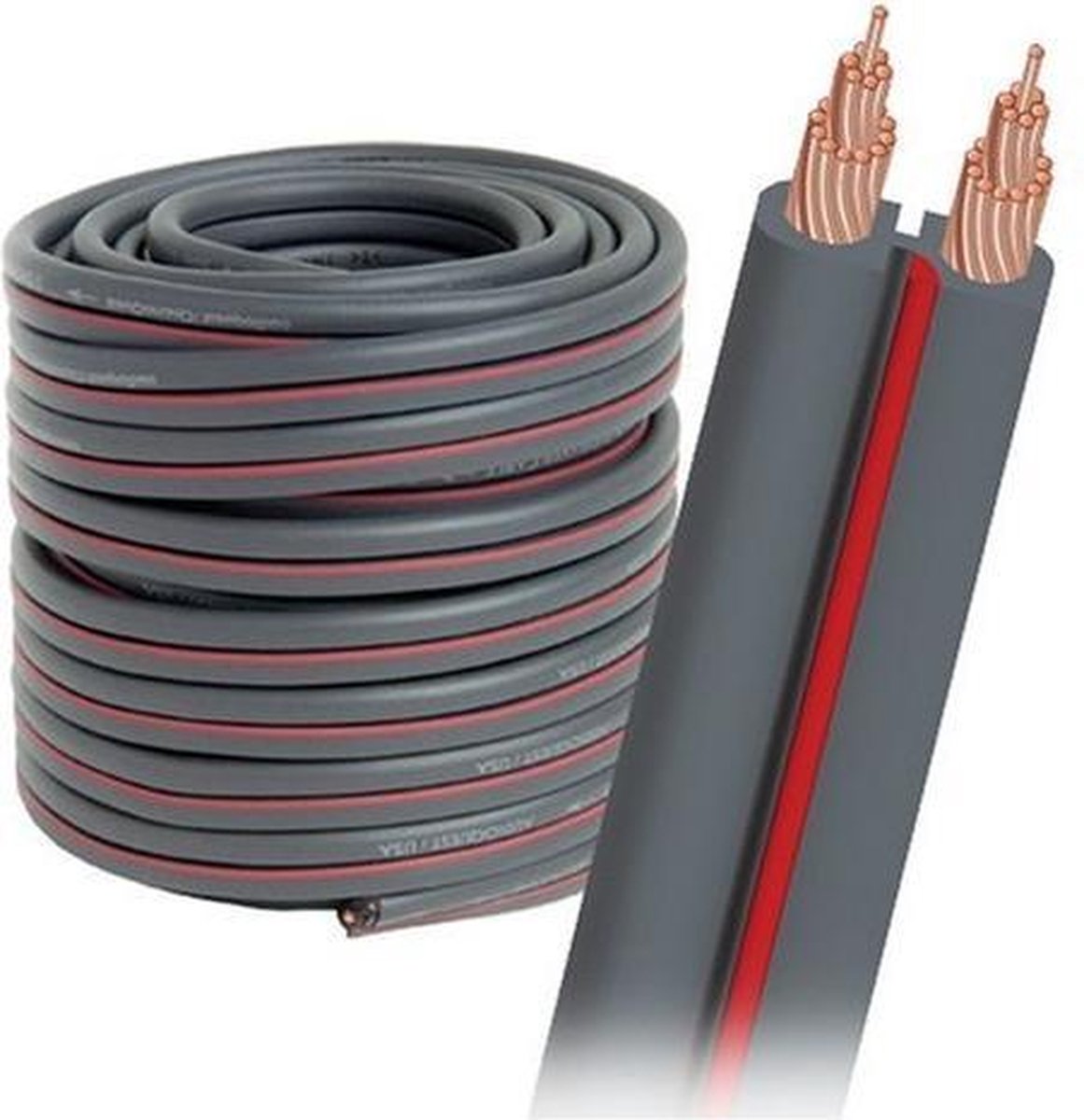 AudioQuest X-2 bulk speaker cable audio kabel 15 m Grijs