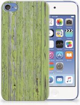 Geschikt voor iPod Touch 5 | 6 TPU Hoesje Design Green Wood