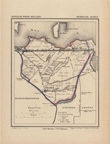 Historische kaart, plattegrond van gemeente Sloten in Noord Holland uit 1867 door Kuyper van Kaartcadeau.com