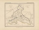 Historische kaart, plattegrond van gemeente IJzendijke in Zeeland uit 1867 door Kuyper van Kaartcadeau.com