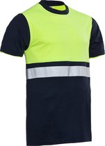 Santino Hivis t-shirt Hannover - 120149 - navy  / fluor geel - maat L