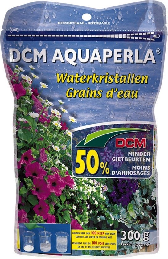 DCM Waterkristallen Aquaperla - Voorkomt uitdroging potgrond - 0,3 kg