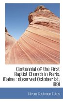 Centennial of the First Baptist Church in Paris, Maine