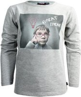 Vinrose Jongens T-shirt - BOY - Light Grey Melange - Maat 98/104