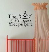 Muursticker kinderkamer The Princess Sleeps Here