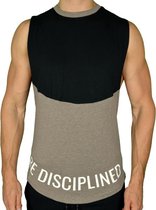 Be Disciplined Cut Off Shirt | Taupe (L) - Disciplined Sports