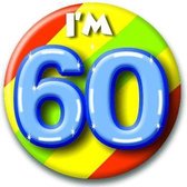 Verjaardags button I am 60