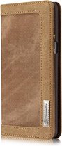 Caseme - Samsung Galaxy Note 7 Hoesje - Wallet case Canvas Bruin