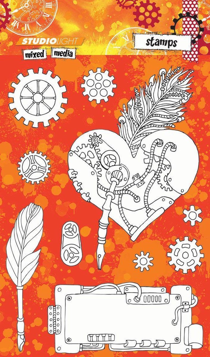 Transparante Stempel - Mixed Media Rood - A5 14,9 x 21cm -Maak mooie Kaarten, Scrapbook en andere creatieve creaties