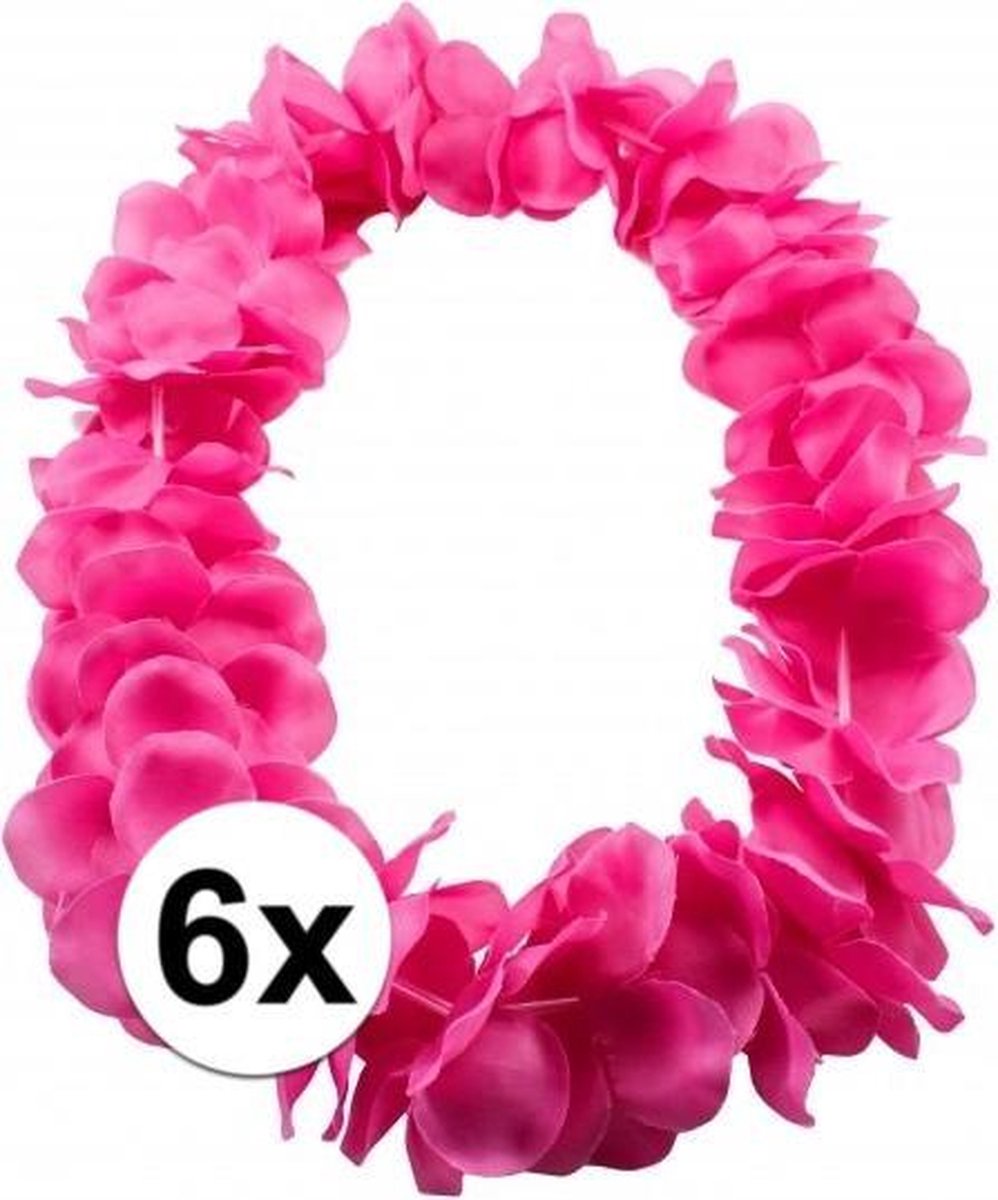 6x Hawaii neon roze | bol.com