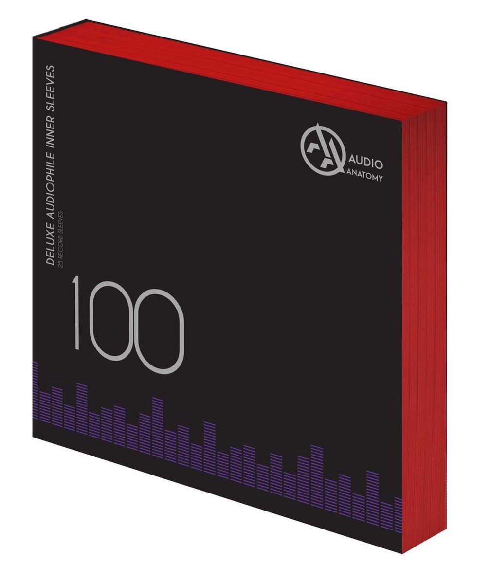 Rode binnen hoezen Audiophile DeLuxe Poly-Lined double center hole ( 100 stuks )