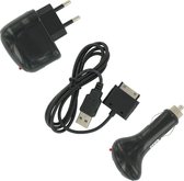 4 in 1 Laad/Sync Set Voor Iphone 3G/3GS/4 Zwart