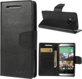 Goospery Sonata Leather case hoesje HTC One M9 zwart