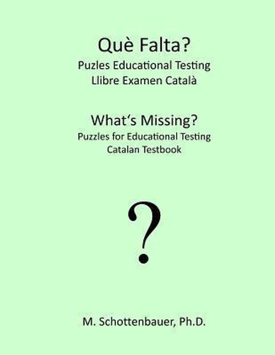 What's Missing? Puzzles for Educational Testing - cover