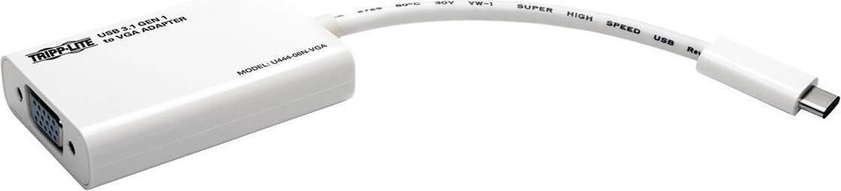 Tripp Lite U444-06N-VGA tussenstuk voor kabels USB C HD15 Wit