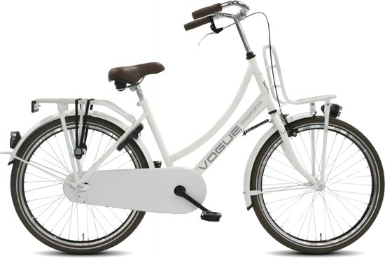 voormalig nadering kubus Vogue Transporter - Kinderfiets - Meisjes - Matwit - 24 Inch | bol.com