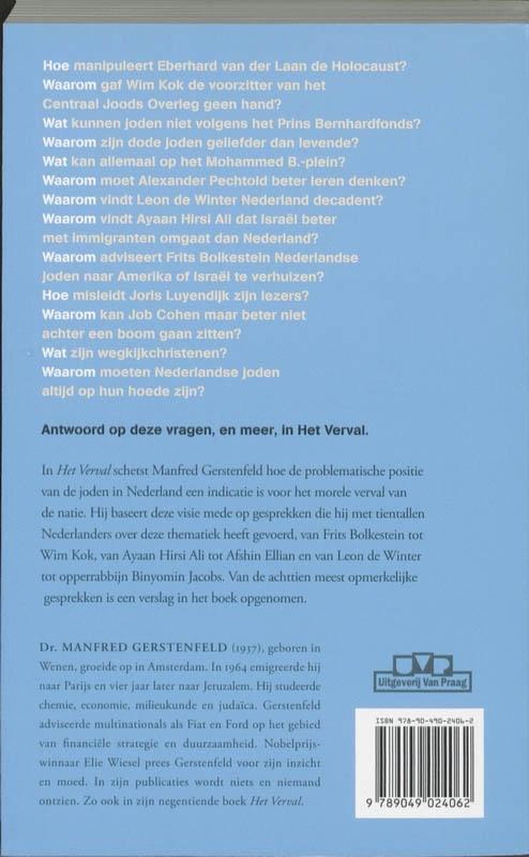 Het verval - back cover