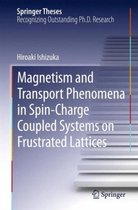 Magnetism and Transport Phenomena in Spin Charge Coupled Systems on Frustrated L