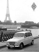 Wandbord - Renault 4 1959 paris -20x30cm-