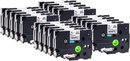 20 Roll Compatible voor Brother TZe-241 / TZ-241 Zwart op Wit Label Tapes voor PT-2700VP, PT-2730VP, PT-3600, PT-7600VP, PT-9500PC, PT-9600, PT-9700PC, PT-9800PCN Label Printer / 18mm x 8m