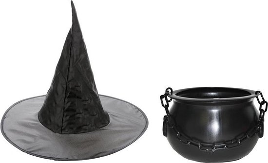 Halloween-heksen Magische Ketel Pot Van Het Beeldverhaal De Magische Halloween-heksen Magische Ketel Pot Van Het Beeldverhaal De Magische