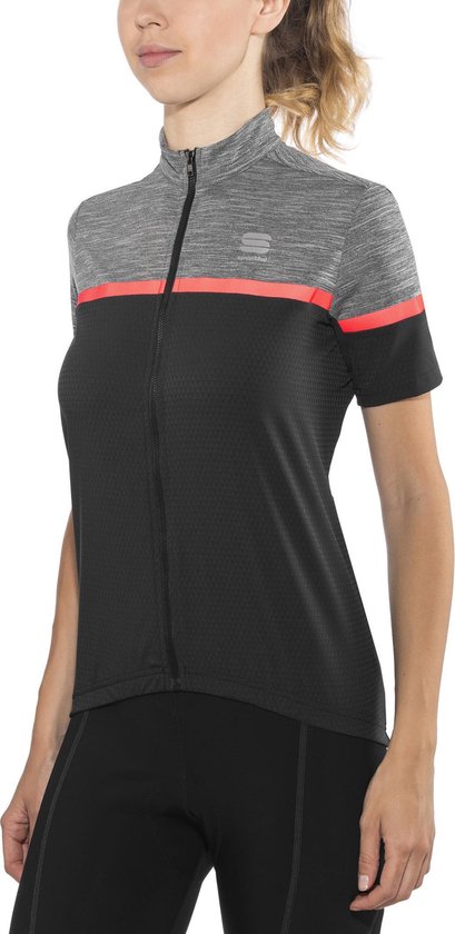 Sportful Giara Fietsshirt korte mouwen Dames grijs/zwart Maat XL | bol.com