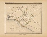 Historische kaart, plattegrond van gemeente Oudenhoorn in Zuid Holland uit 1867 door Kuyper van Kaartcadeau.com