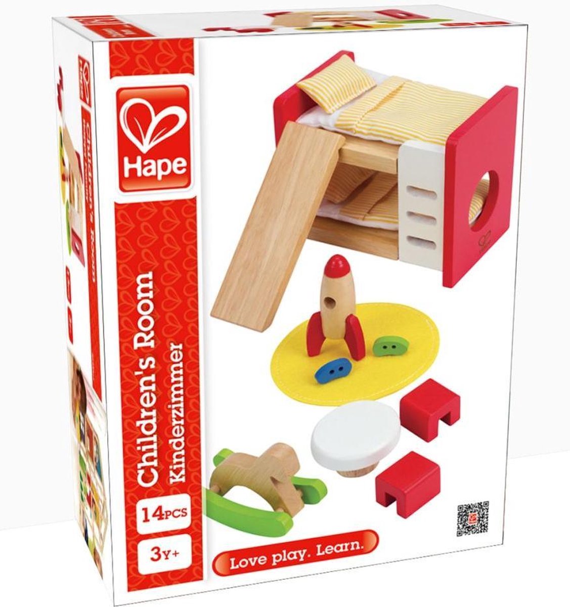 Hape Kinderkamer Poppenhuis Meubels - 14-delig speelset voor kinderen vanaf 3 jaar — afbeelding 8