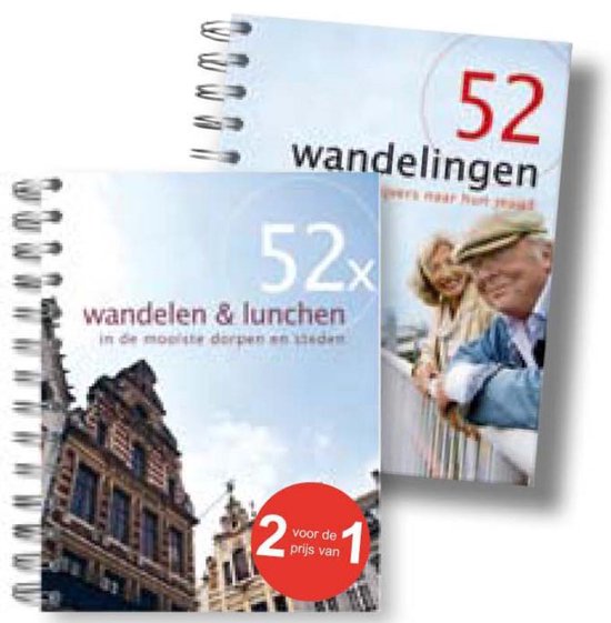 Cover van het boek '52 x wandelen & lunchen in de mooiste dorpen en steden+ gratis 52 wandelingen met schrijvers' van Ellie Brik