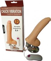 strakke vette - realistic dildo - vibrerend - 12 speed 8.4 inch - 22 cm easy click & play systeem - chuck vibration