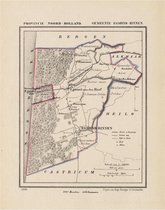 Historische kaart, plattegrond van gemeente Egmond Binnen in Noord Holland uit 1867 door Kuyper van Kaartcadeau.com