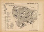 Historische kaart, plattegrond van stad Nijmegen (plattegrond der stad) in Gelderland uit 1867 door Kuyper van Kaartcadeau.com