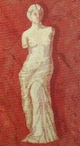 Verfsjabloon Muur Grieks beeld dame. 80 x 35