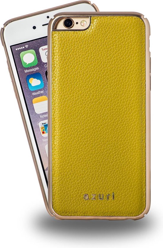 Coque élégante Azuri - Pour Apple iPhone 6 et Apple iPhone 6S - Jaune |  bol.com