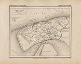 Historische kaart, plattegrond van gemeente Ouddorp in Zuid Holland uit 1867 door Kuyper van Kaartcadeau.com
