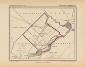 Historische kaart, plattegrond van gemeente Moordrecht in Zuid Holland uit 1867 door Kuyper van Kaartcadeau.com